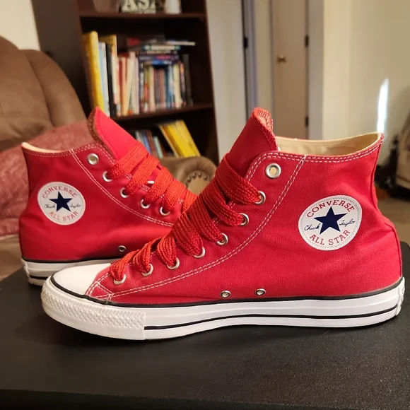 Converse Red High-Tops - Picture 3 of 7